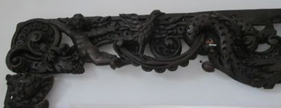 Six éléments de retable en chêne sculpté...