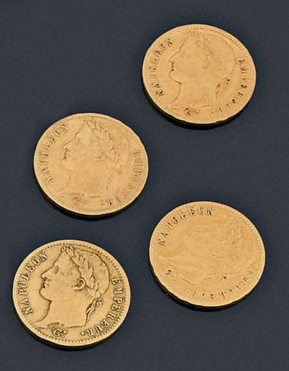 France

Quatre pièces de 20 Francs or de...