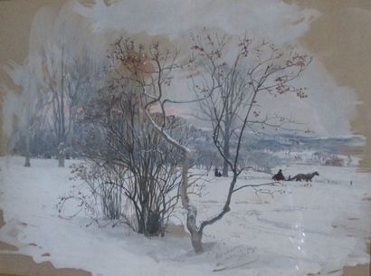 ECOLE ANGLAISE DU XIXe SIÈCLE

Paysage de...