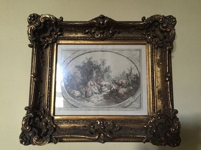 Le Midi, reproduction encadrée.