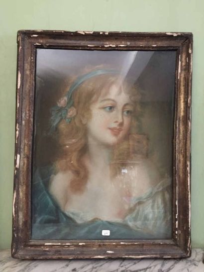 Ecole française fin XVIIIe. Jeune femme dénudée...