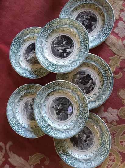 SARREGUEMINES 10 assiettes en faience fine...