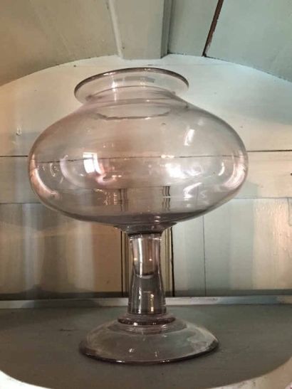 Lampe de dentelière verre soufflé. Hauteur...