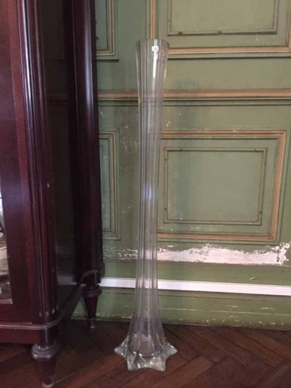 Très grand vase en verre. Hauteur : 100 ...