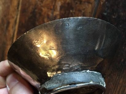 Tastevin ombilic en argent siècle (traces...