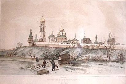 Monastère de Simonoff. Lithographie signée...