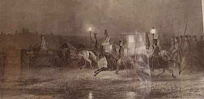 Arrivée à Kicheneff (Bessarabie). Lithographie...