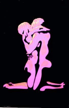 Flaming Love Affiche originale psychédélique...
