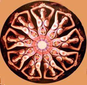 Painted Girl Mandala Affiche originale psychédelique...