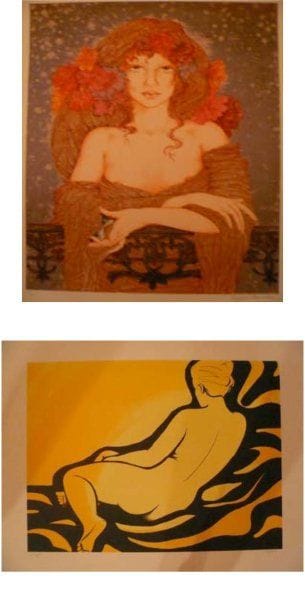 Busson et J. Jacquelin
Lot de deux lithographies...