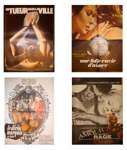 Lot de quatre petites affiches originales...