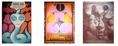 Lot de trois affiches originales polonaises...