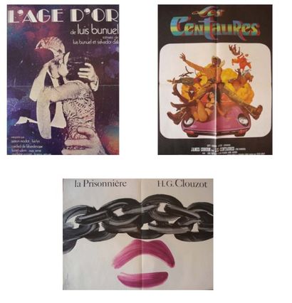 Lot de 3 affiches originales de cinéma :...
