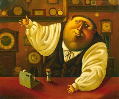 B. IVANOV
L'horloger, 02 Huile sur toile...