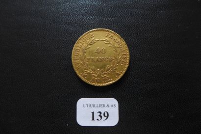 FRANCE

Une pièce de 40 francs or (An 12...