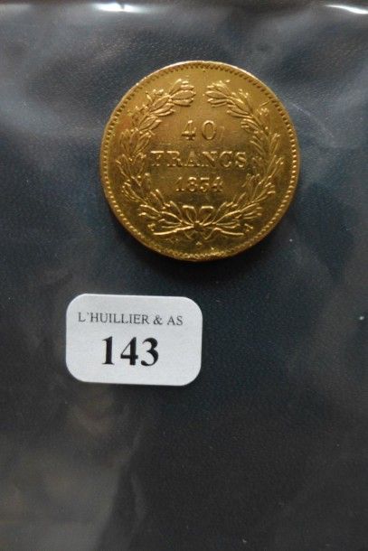 FRANCE

Une pièce de 40 francs or (1834).

Lot...