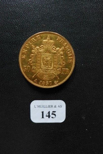 FRANCE

Une pièce de 50 francs or (1857).

Lot...