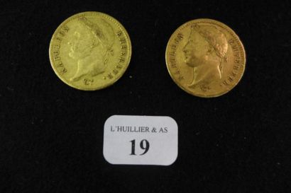 FRANCE

Lot de deux pièces de 20 francs or...