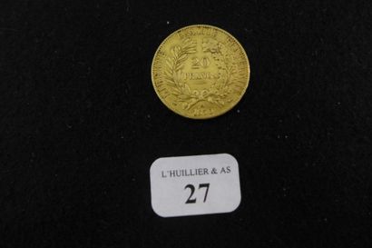 FRANCE

Pièce de 20 francs or de 1850.

Lot...