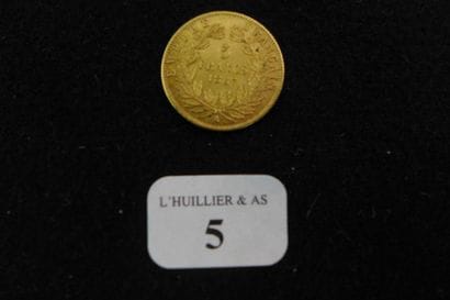 FRANCE

Une pièce de cinq francs or de 1867.

Lot...