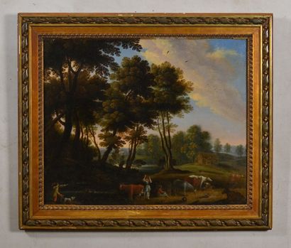 École Flamande du XVIIe siècle
Paysage au...