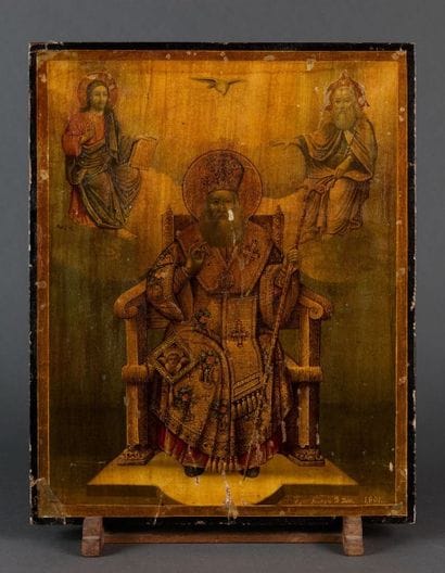 ICÔNE représentant saint Athanase patriarche...
