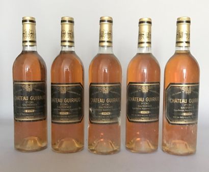 5 BOUTEILLES DU CHATEAU GUIRAUD, Sauternes...