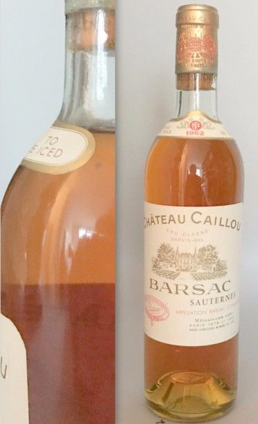 CHATEAU CAILLOU 1962, Barsac. Niveau légèrement...