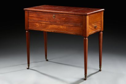 TABLE BUREAU À TRANSFORMATION en acajou et...