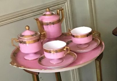 SERVICE À CHOCOLAT tête-à-tête en porcelaine...