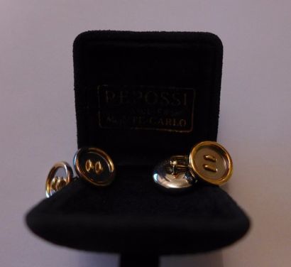 REPOSSI
Paire de boutons de manchette en...