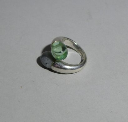 BACCARAT

Bague toi et moi en argent monté...