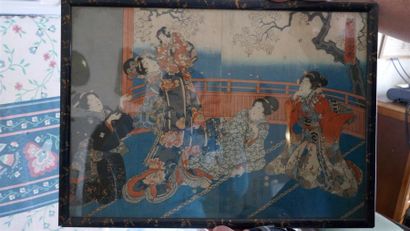 ESTAMPE JAPONAISE représentant des femmes...
