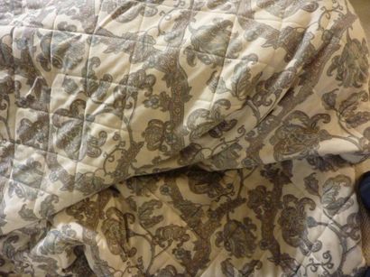 Couvre lit matelassé en coton imprimé, indienne...