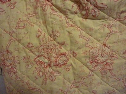 Couvre lit matelassé en coton imprimé, indienne...