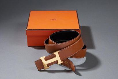 HERMES Paris 

Ceinture réversible en box...