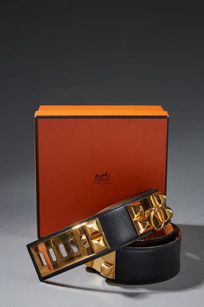 HERMES Paris 

Collier de chien box noir...