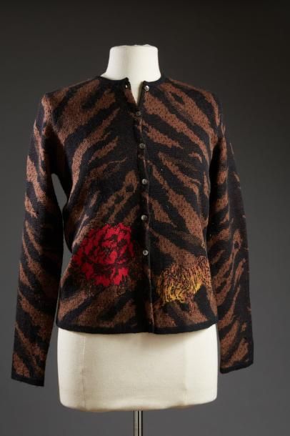 TAKADA PARIS

Cardigan en laine tigrée à...