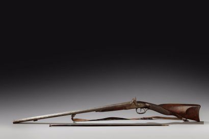 Fusil à percussion à deux coups signé «Chabry...