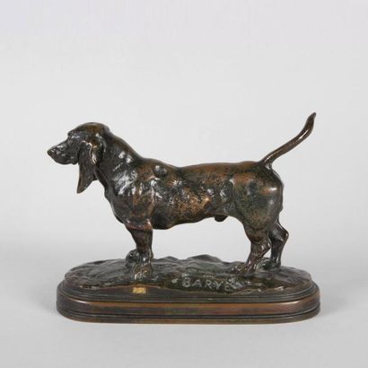 Antoine Louis Barye (1796-1875)
Basset debout,...