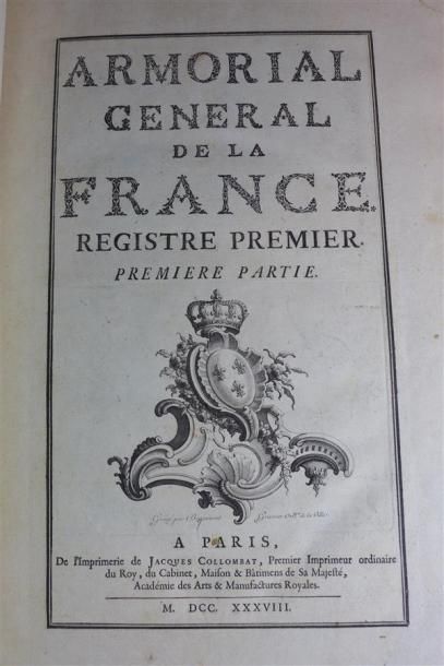 HOZIER (les d')
Armorial général de la France.
Paris,...