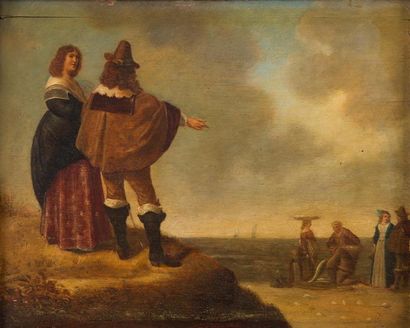 Ecole HOLLANDAISE de la fin du XVIIe siècle
Personnages...