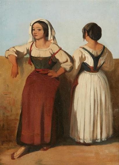École Française du XIXe siècle
Deux italiennes
Huile...
