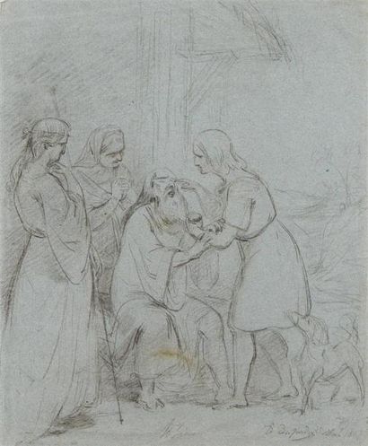 Edward DUJARDIN (1817-1889)
Jésus guérissant...