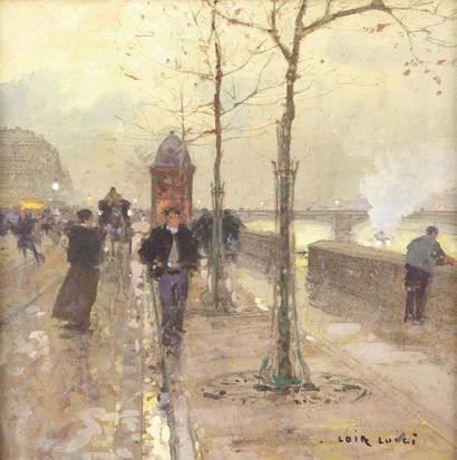 Luigi LOIR (1845-1916)
Paris, vue des quais...