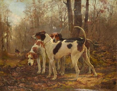 Charles Gustave PARQUET (1826-?)
Trois chiens...