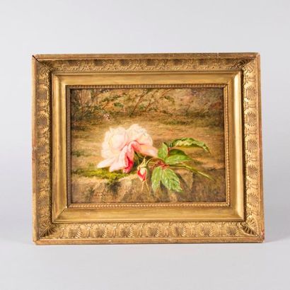 Simon SAINT-JEAN (1808-1860)
Branche de rosier
Huile...