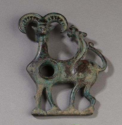 Psalia de mors en forme d'ibex affublé d'une...