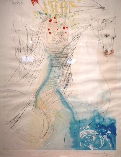 DALI (d'après)
Cheval et bougies Gravure...