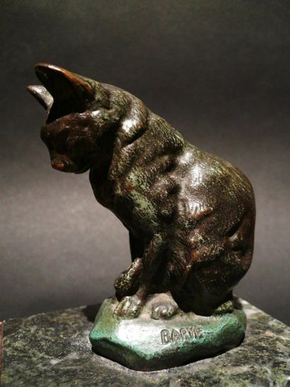 d'après BARYE
Chat assis Statuette en bronze...